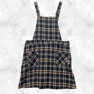 Allegra K NWT Plaid Bib Dress 18.5" waist